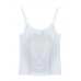 Tiger Head Geometric Pattern Print Chiffon Halter Strap Camisole