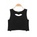 Woman Backless Heart-shaped Short Sleeveless Vest Tank Tops