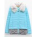 Women Winter Fur Collar Down Cotton Hooded Thick Jacket Coat