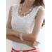 Elegant Women Floral Crochet Lace Sleeveless Tank Tops