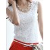 Elegant Women Floral Crochet Lace Sleeveless Tank Tops