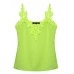 Sexy Lace Strap Patchwork Tank Tops Women Chiffon V Neck Thin Vest