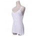 Lace Stitching Strap Vest For Women White Patchwork Sleeveless Tank Top