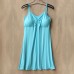 Female Modal Straps Pad Cup Vest Sleepwear Dress