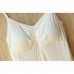 Female Modal Straps Pad Cup Vest Sleepwear Dress