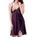 Women Plus Size S-XXL Silk Straps Embroidery Lingerie Sleepwear