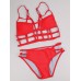 Triangle Cut Out Pants Bandage Strap String Bikini Swimsuit