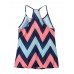 Women Wave Colorful O-neck Sleeveless Top