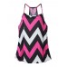 Women Wave Colorful O-neck Sleeveless Top