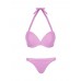 Sexy Halter Solid Color Low Rise Women Bikini Sets