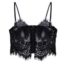 Sexy Lace Floral Strap Women Black White Cami Blouse Tank Tops