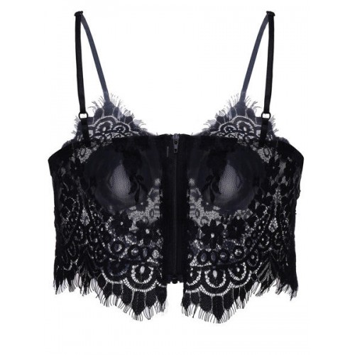 Sexy Lace Floral Strap Women Black White Cami Blouse Tank Tops