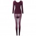 Women Thermostated Thin Thermal Seamless Body Shaping Long Underwear Set Sleepwear