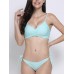 Women Sexy Spaghetti Strappy Lace-Up Pure Color Criss Cross Bandage Bikini Set Swimwear