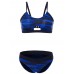 Sexy Stripe Bikini Front Small Key Hole Wireless Elastic Bikinis Sets