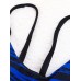 Sexy Stripe Bikini Front Small Key Hole Wireless Elastic Bikinis Sets