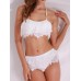 Women Sexy Ruffled Halter Push Up Lace Brazilian Bikini Set Low Waist Swimsuit