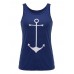 Casual Women Anchor Pattern Sleeveless Solid Vest Tank Top