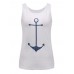 Casual Women Anchor Pattern Sleeveless Solid Vest Tank Top