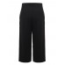 Black Casual Women High Waist Pocket Loose Wide Leg Pants