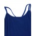 Women Backless Cross Bandage O-neck Pure Color Vest