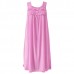 Women Sexy Ice Silk Sleepwear Breathable Sleeveless Pure Color Nightdress Lingerie