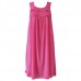 Women Sexy Ice Silk Sleepwear Breathable Sleeveless Pure Color Nightdress Lingerie