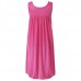 Women Sexy Ice Silk Sleepwear Breathable Sleeveless Pure Color Nightdress Lingerie