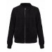 Women Long Sleeve Stand Collar Baseball Jacket Casual Thin Zipper Pockets Bomber Jacket