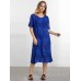 L-5XL Elegant Women Crochet Embroidery Party Dress