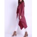 Casual Women Long Sleeve Pure Color Duster Jacket With Belt