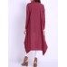 Casual Women Long Sleeve Pure Color Duster Jacket With Belt