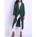 Casual Women Long Sleeve Pure Color Duster Jacket With Belt