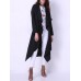 Casual Women Long Sleeve Pure Color Duster Jacket With Belt