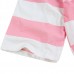 Cozy Soft Stripe Long Sleeve Homewear Round Collar Breathable Sleepwear