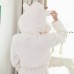 Women Men Comfy Hooded Bathrobe Thicken Coral Velvet Lovely Animals Robes