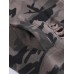 Camouflage Loose Army Green Long Sleeve Hole Short Jacket