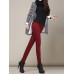 Casual Solid High Waist Thick Velvet Slim Women Pants