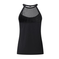 Casual Women Mesh Patchwork O-Neck Sleeveless Tank Tops