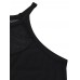 Casual Women Mesh Patchwork O-Neck Sleeveless Tank Tops