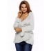 Casual Women Deep V-Neck Irregular Hem Long Sleeve Knitted T-shirts