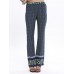 Boho Women Casual Print Elastic Waist Full Length Pants 6 Colors