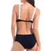 Sexy Patchwork Backless Wirelss Push Up Breathable Bikini Beachwear For Women