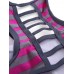 Women Striped Board Shorts Sports Racerback Tankini Beachwear Swimsuit