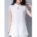 Women Vintage Plate Buckle Sleeveless Tank Tops