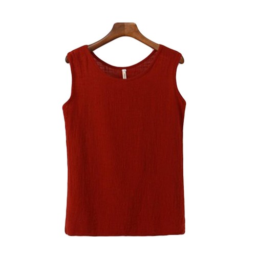 Summer Casual Sleeveless Pure Color Women Tank Tops