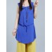 Casual Women Sleeveless Pure Color Summer Tank Tops