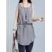 Casual Women Sleeveless Pure Color Summer Tank Tops