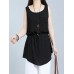 Casual Women Sleeveless Pure Color Summer Tank Tops