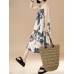 Plus Size Vintage Women Floral Printed Sleeveless Maxi Dresses